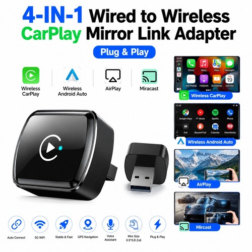 Wireless carplay adapter 4in1 - wireless,