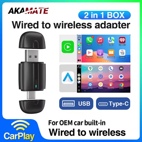 2in1 wireless carplay android - wireless,